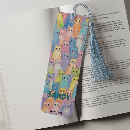 Custom Cat Lover Aluminium Bookmark