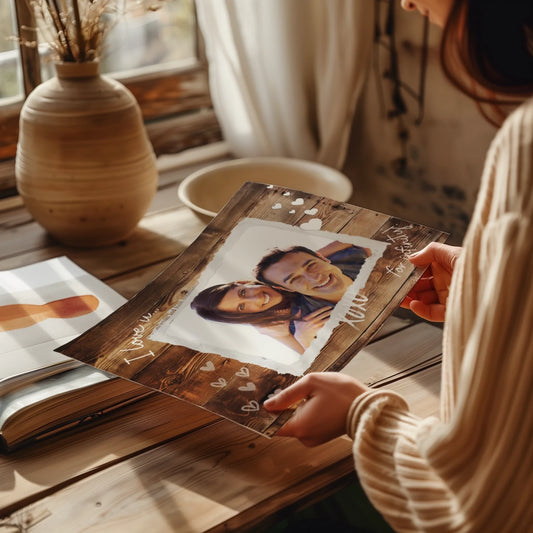 Custom romantic print with photo