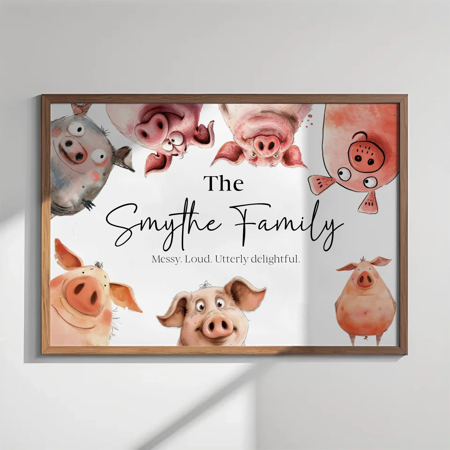 quirky pig wall art UK