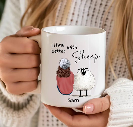 Life’s better with sheep mug