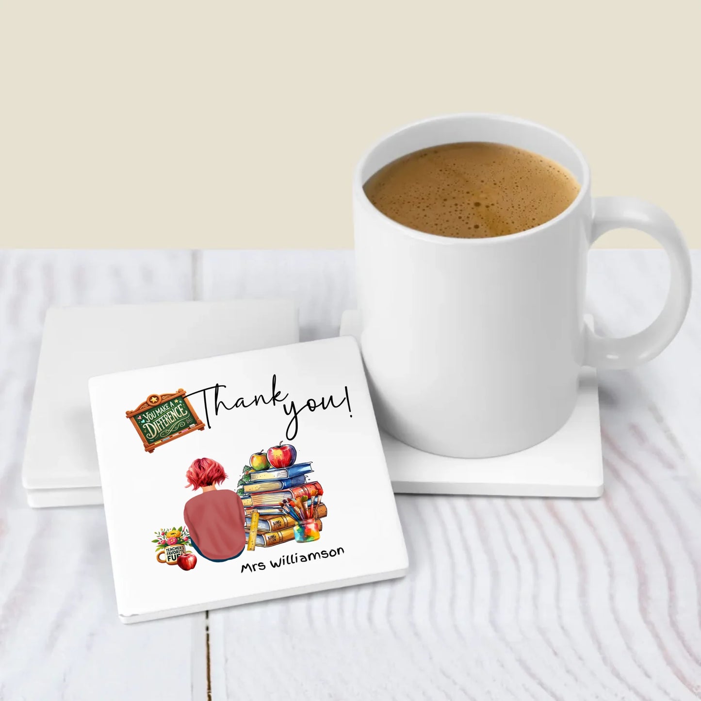 custom teacher gift coaster UK