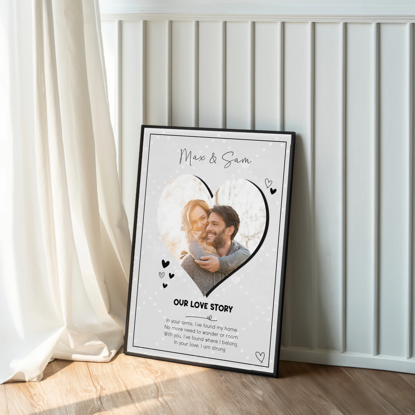 Customised Love Print with Photo and Text
