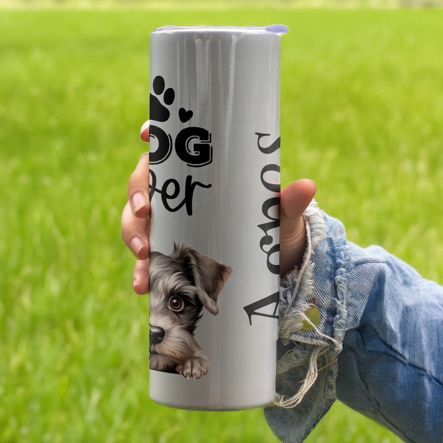 Cute custom tumbler with dog breed