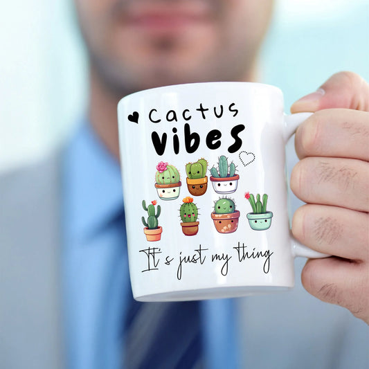 cute pastel cactus coffee cup for plant lovers