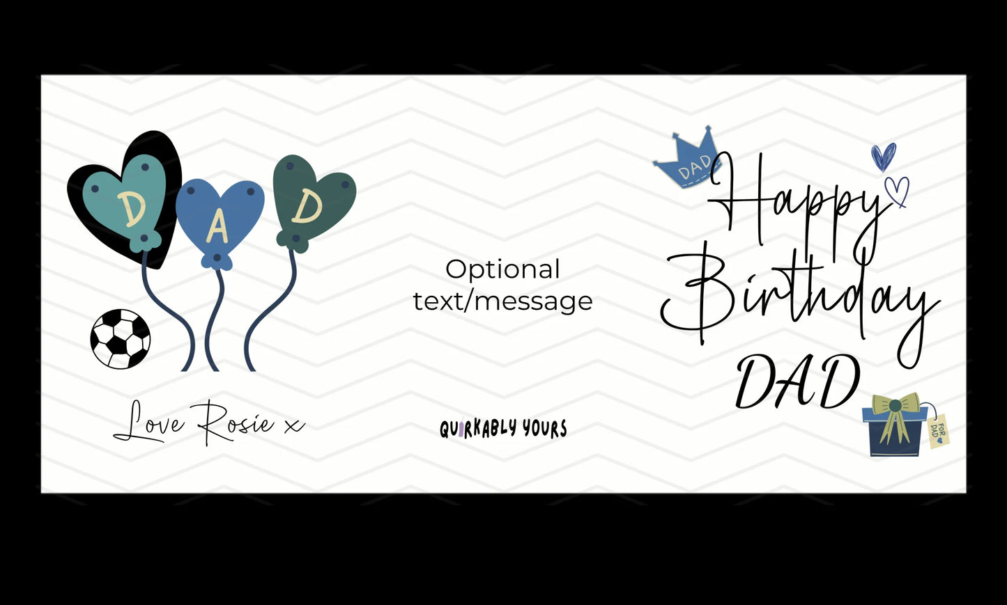 Quirky dad gift idea personalised template