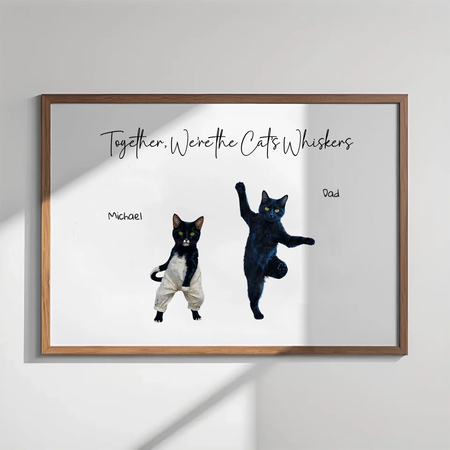 Personalised feline family illustration