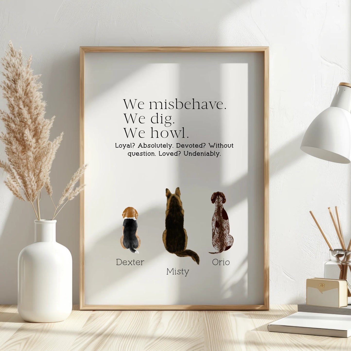 dog character art with names