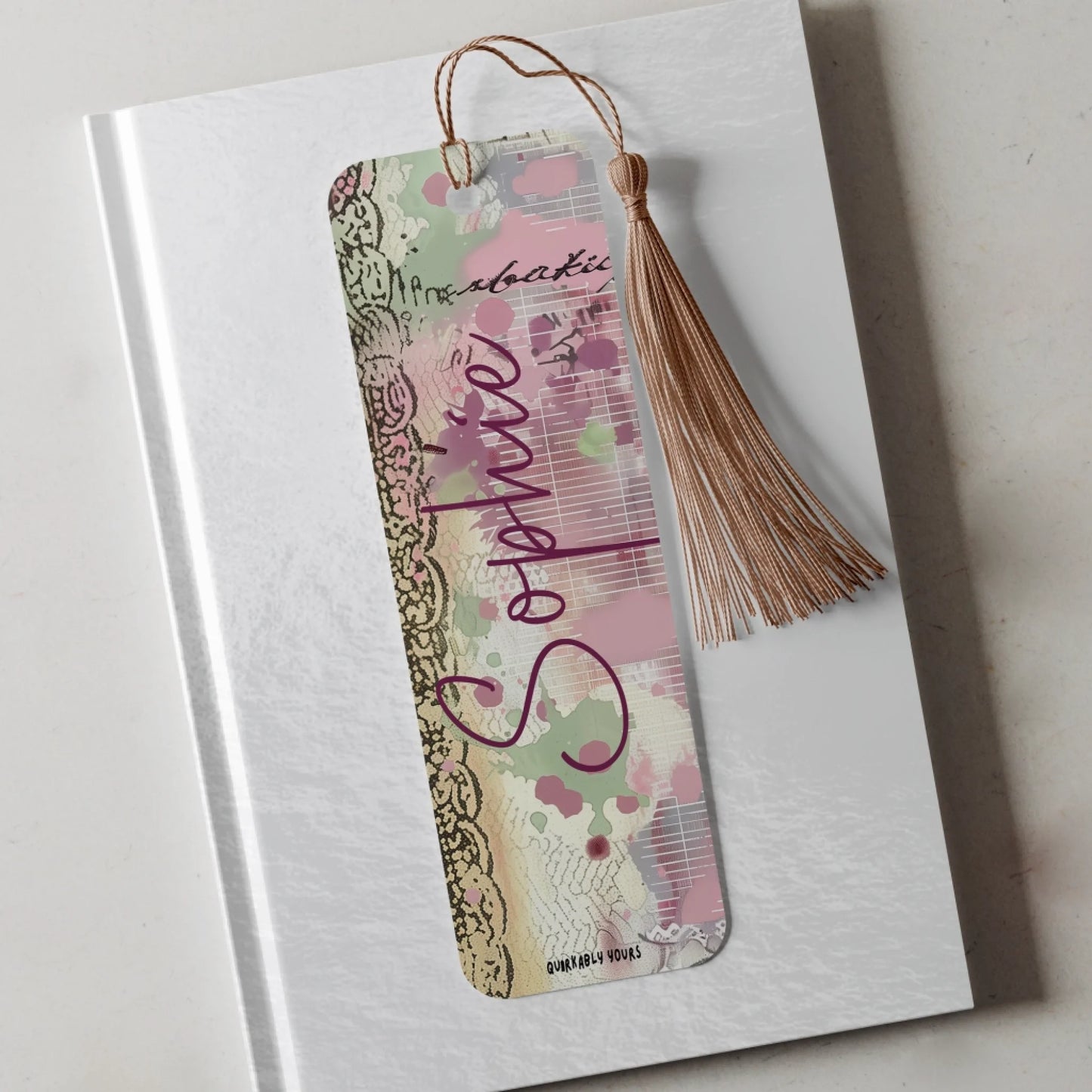 Floral Gift bookmark with tassel
