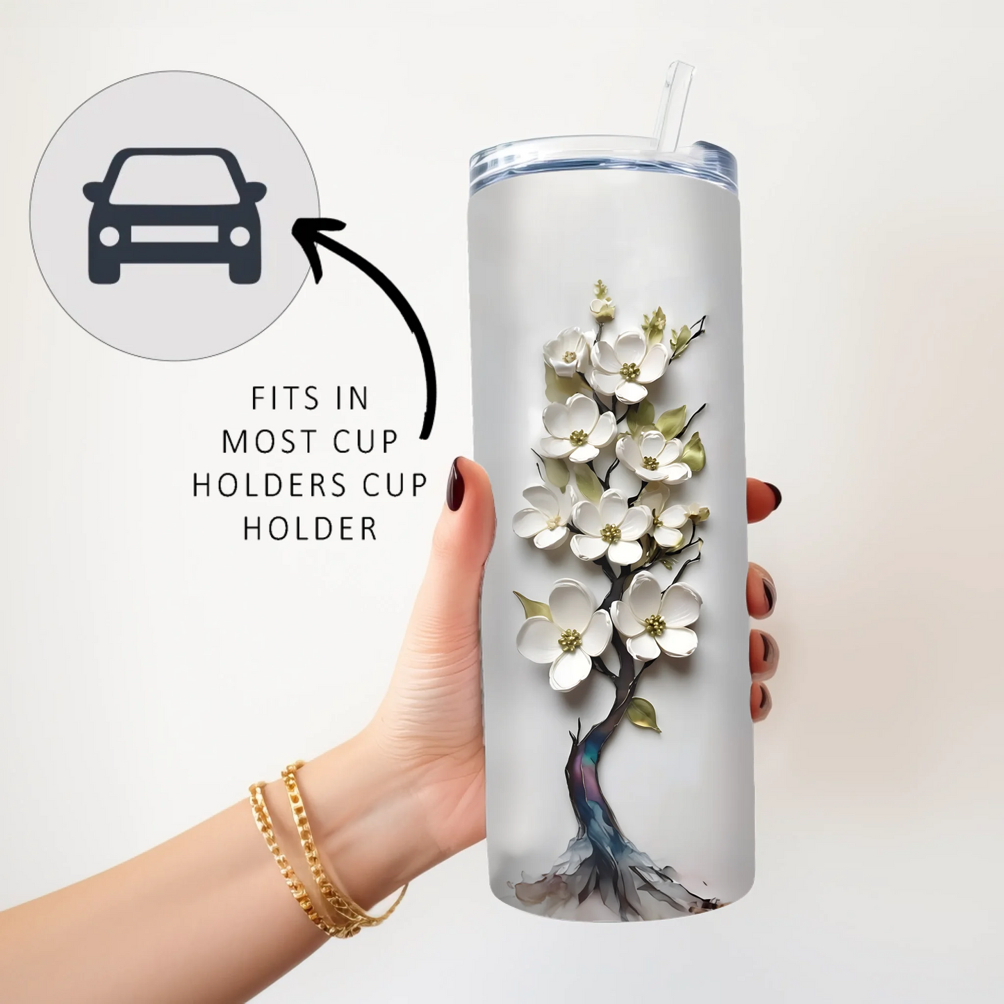 Soft tree design insulated drinks tumbler