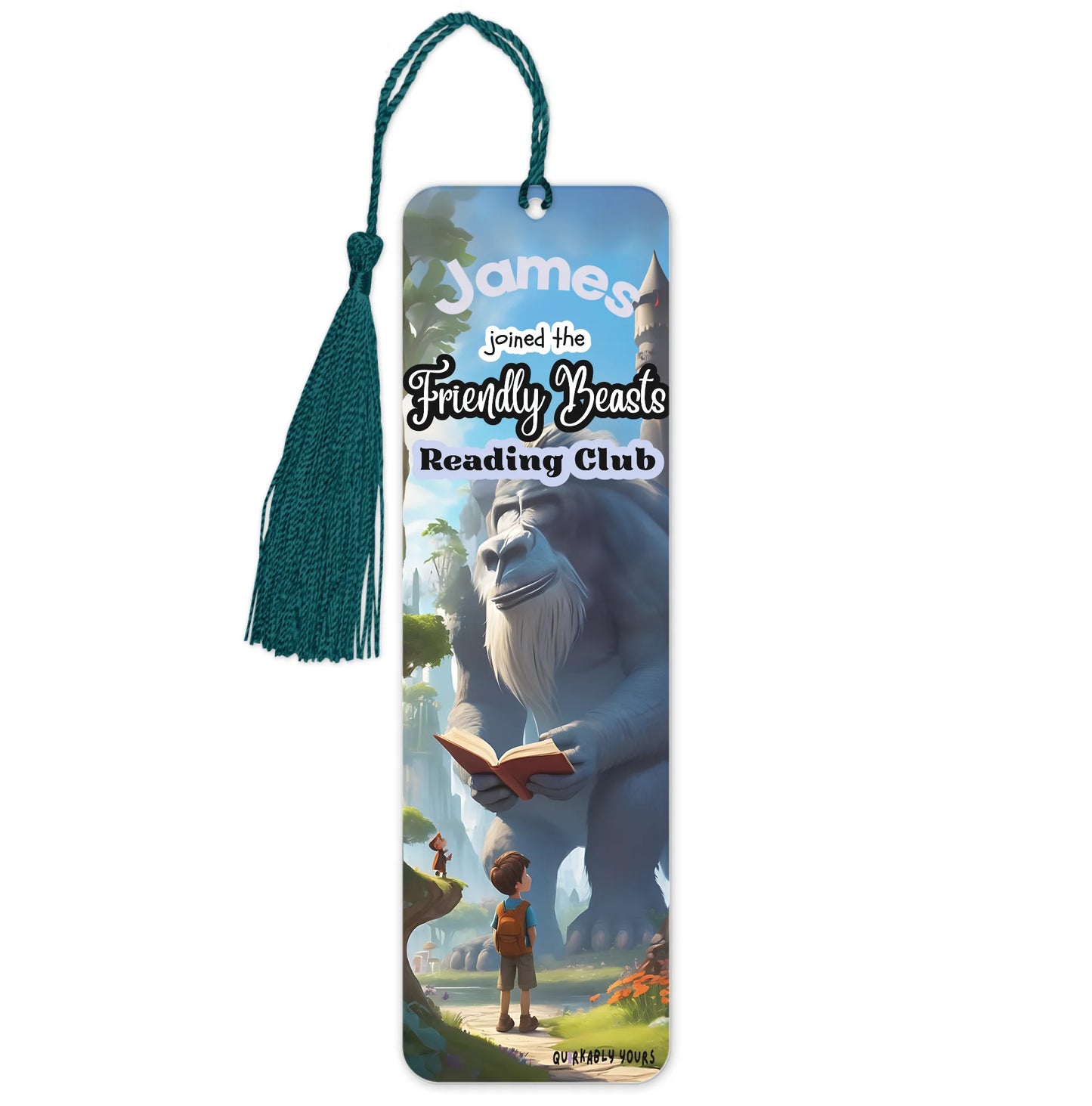 enchanted reading club bookmark with tassel