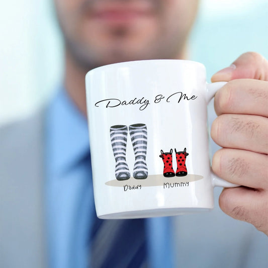 Gift for mum or dad with wellington boot design