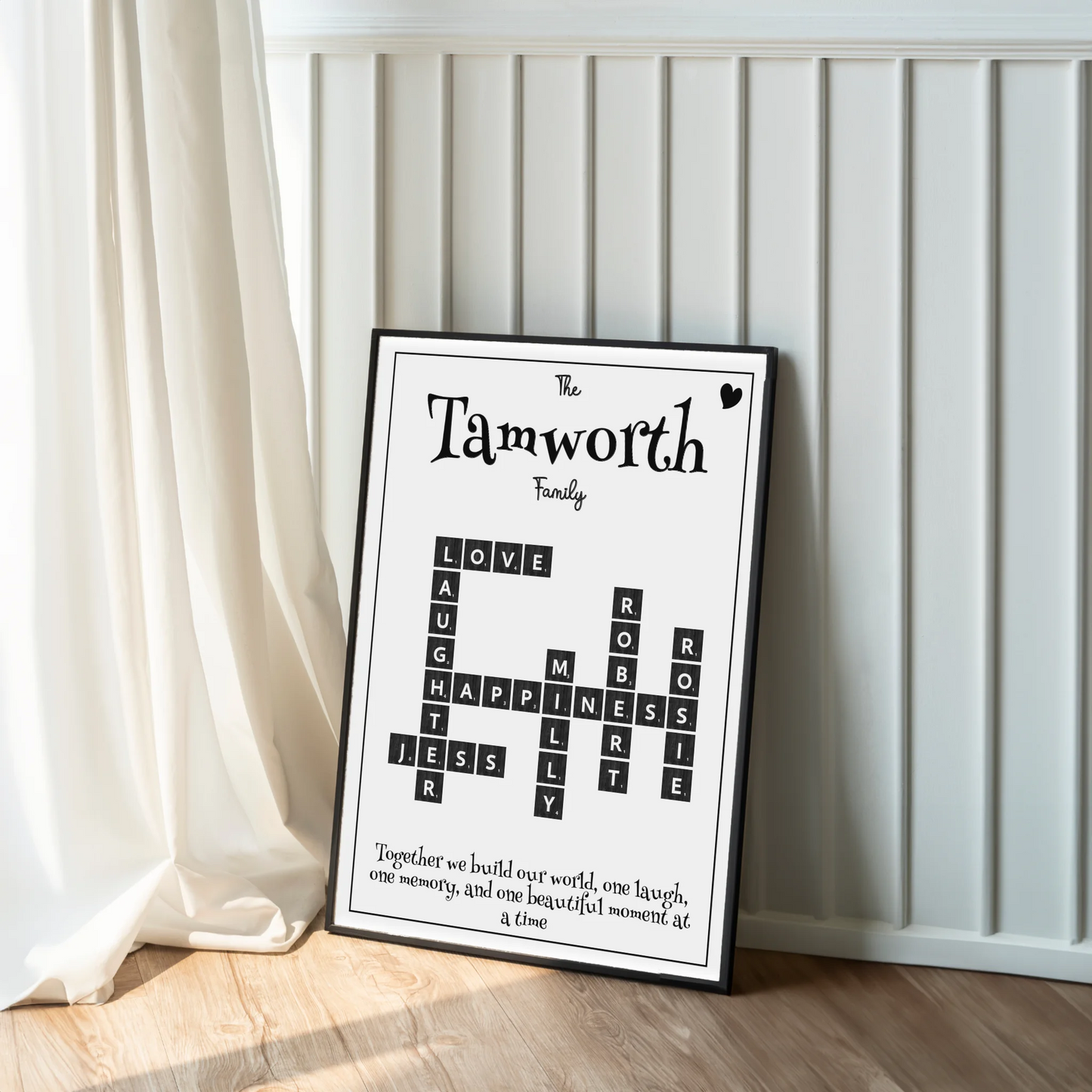scrabble inspired name print