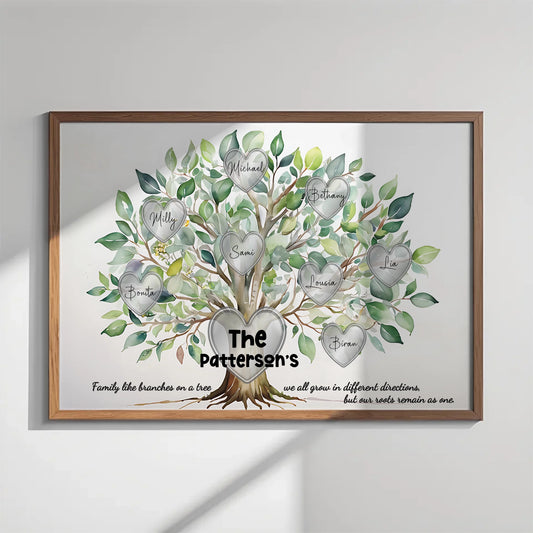 personalised family tree print