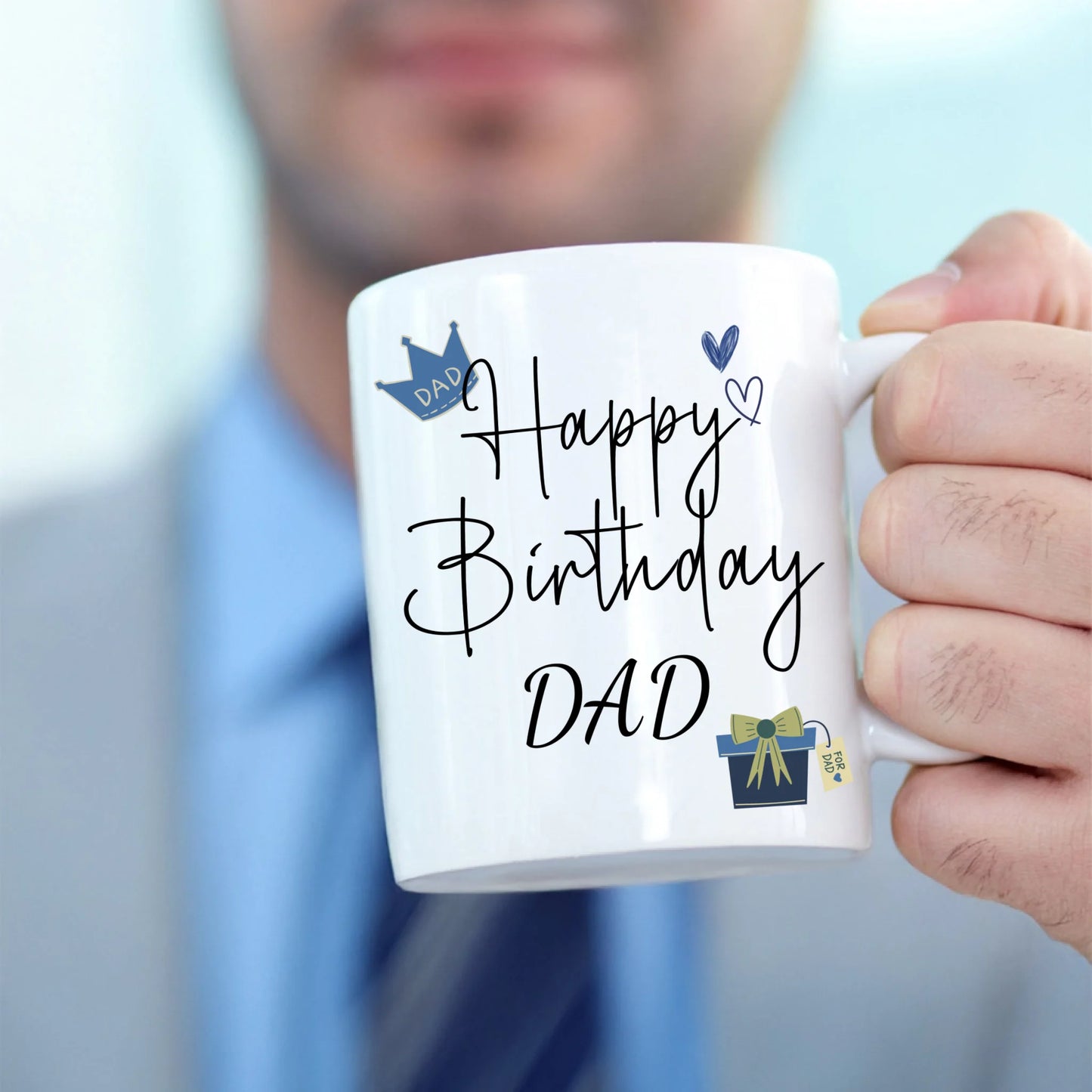 Father’s Day gift mug with balloons