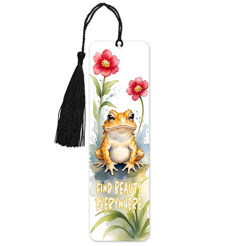 Personalised Frog “Find Beauty Everywhere” Bookmark