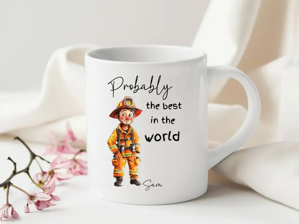 Firefighter mug with name