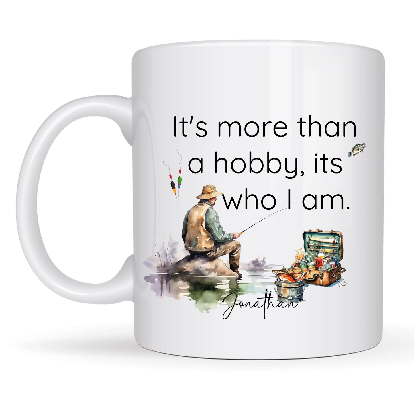 Ceramic fishing mug – “It’s who I am” quote