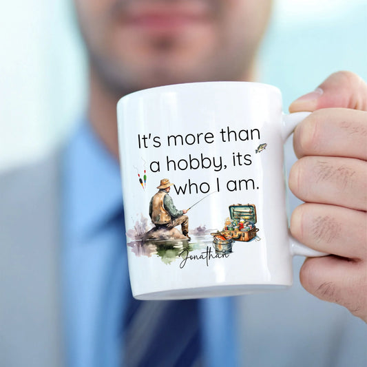 Personalised fisherman mug with custom name