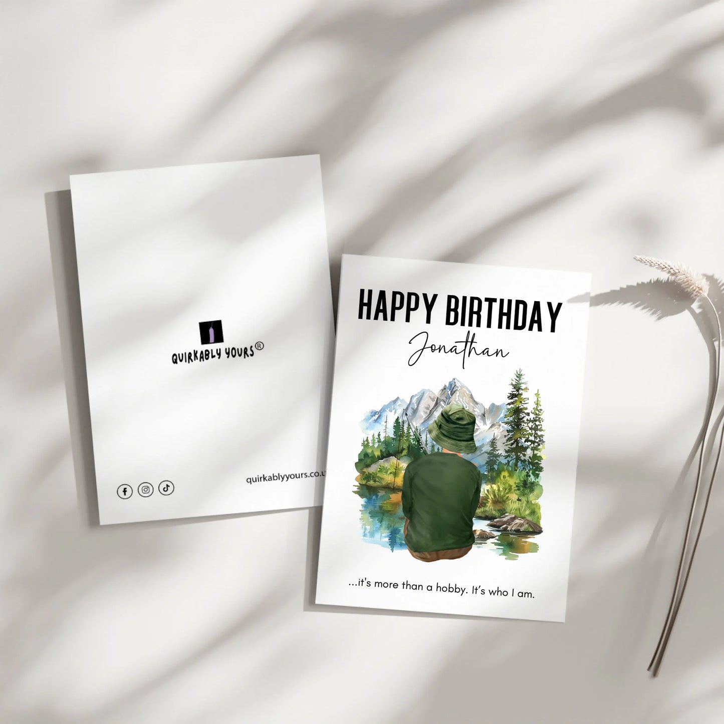 Fishing themed birthday card