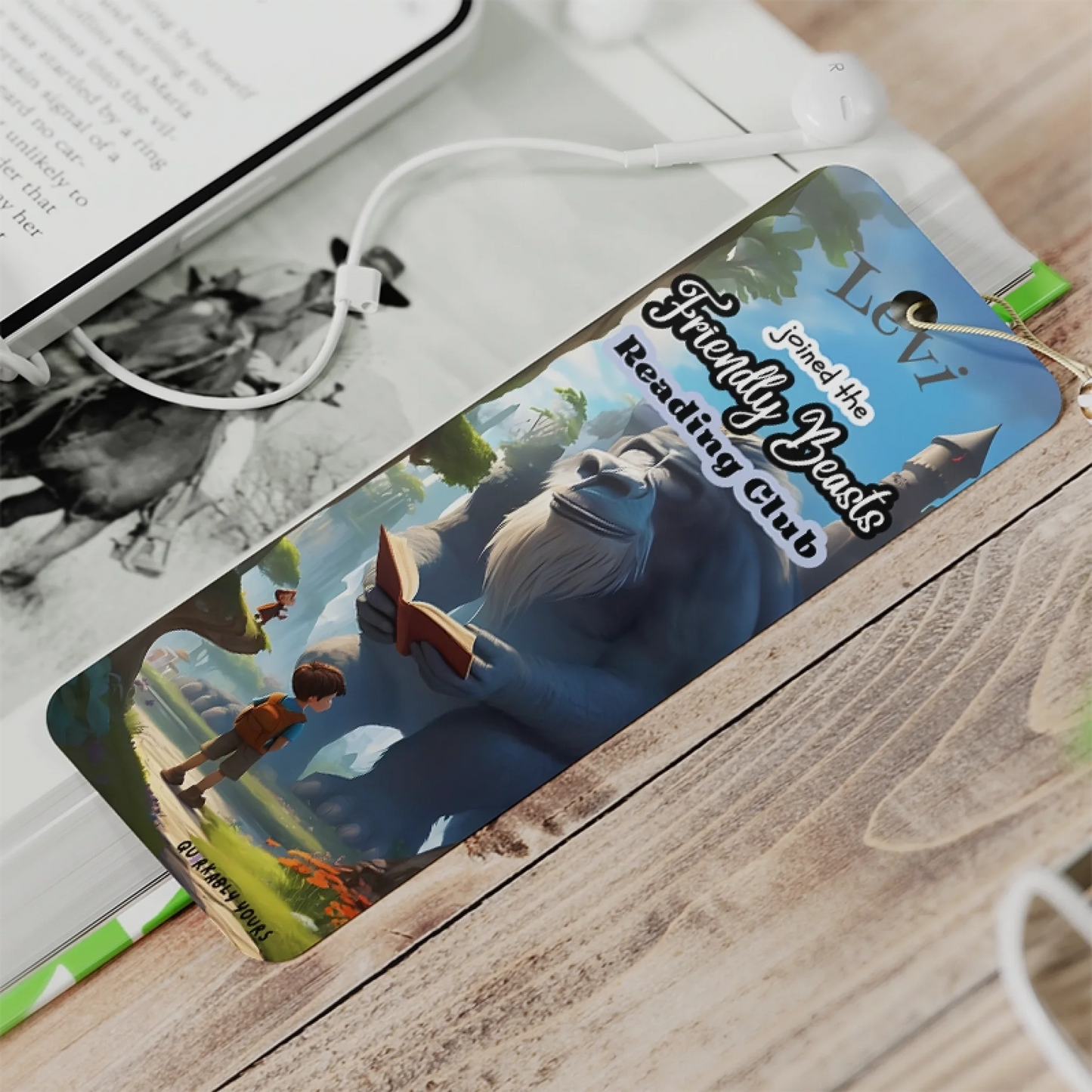 children’s fantasy reading bookmark gift