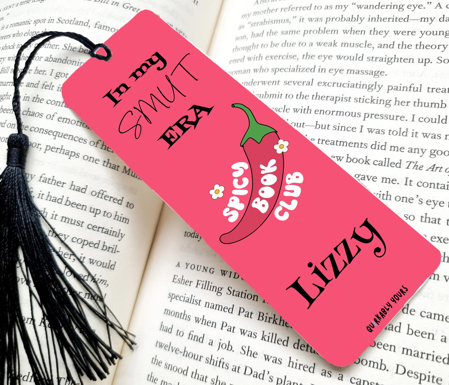 Custom name cheeky bookmark for adults