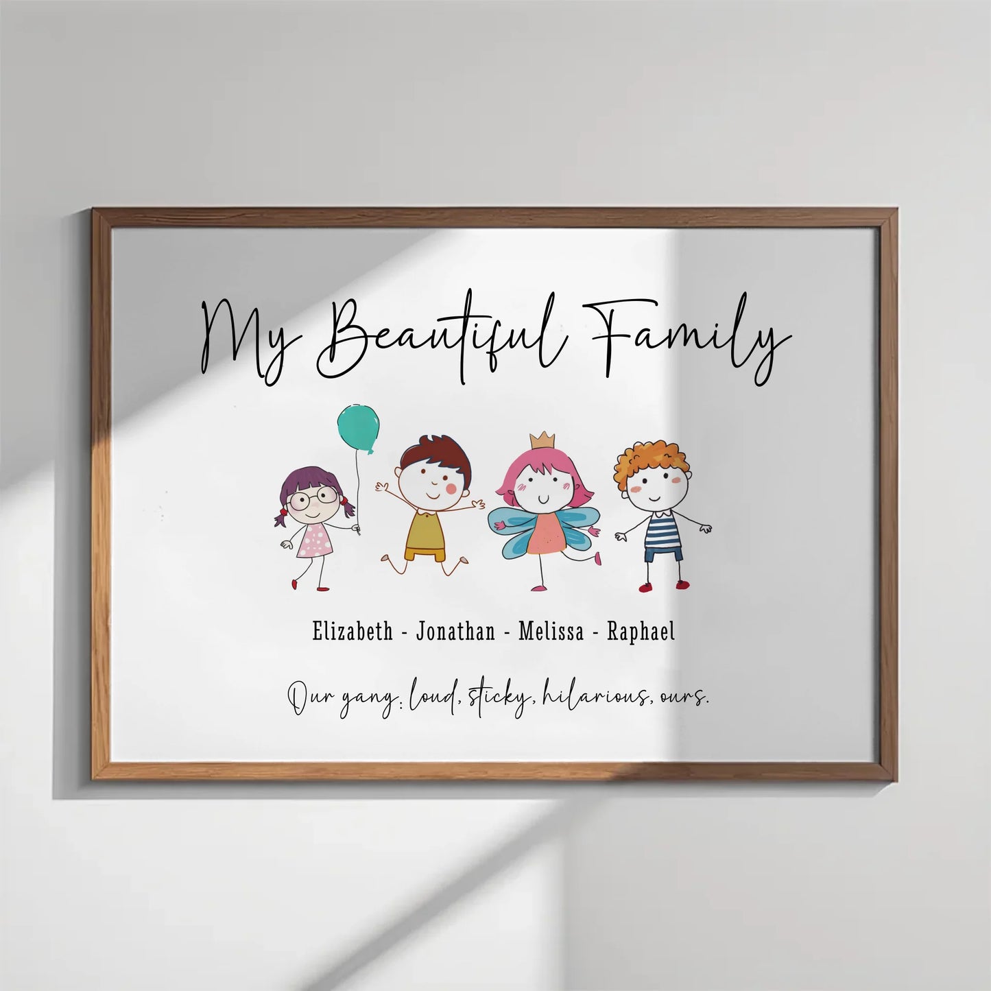 Build your own stick family illustration