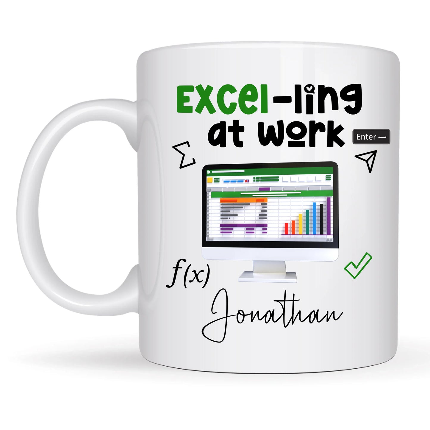 Funny spreadsheet mug for colleague