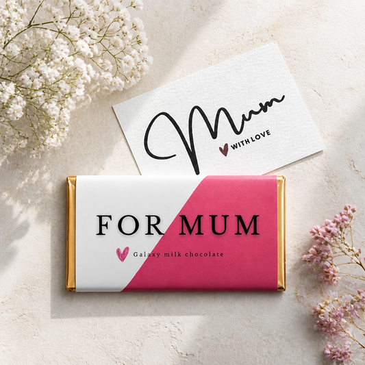Galaxy chocolate bar for mum gift UK sweet treat included in personalised pamper hamper gift box