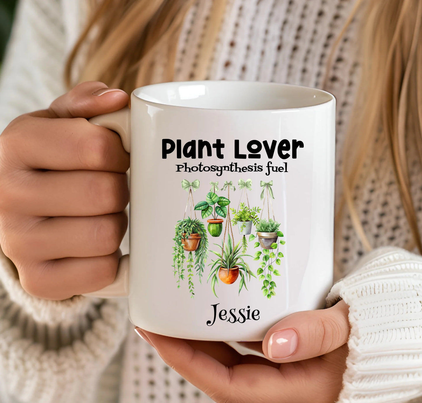 Unique plant lover mug with custom name