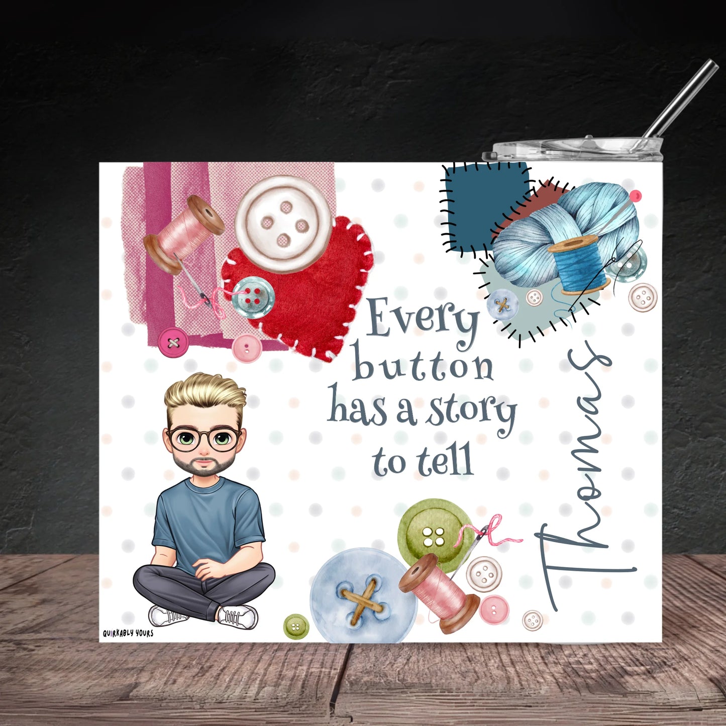 Design mockup quirky sewing gift for him
