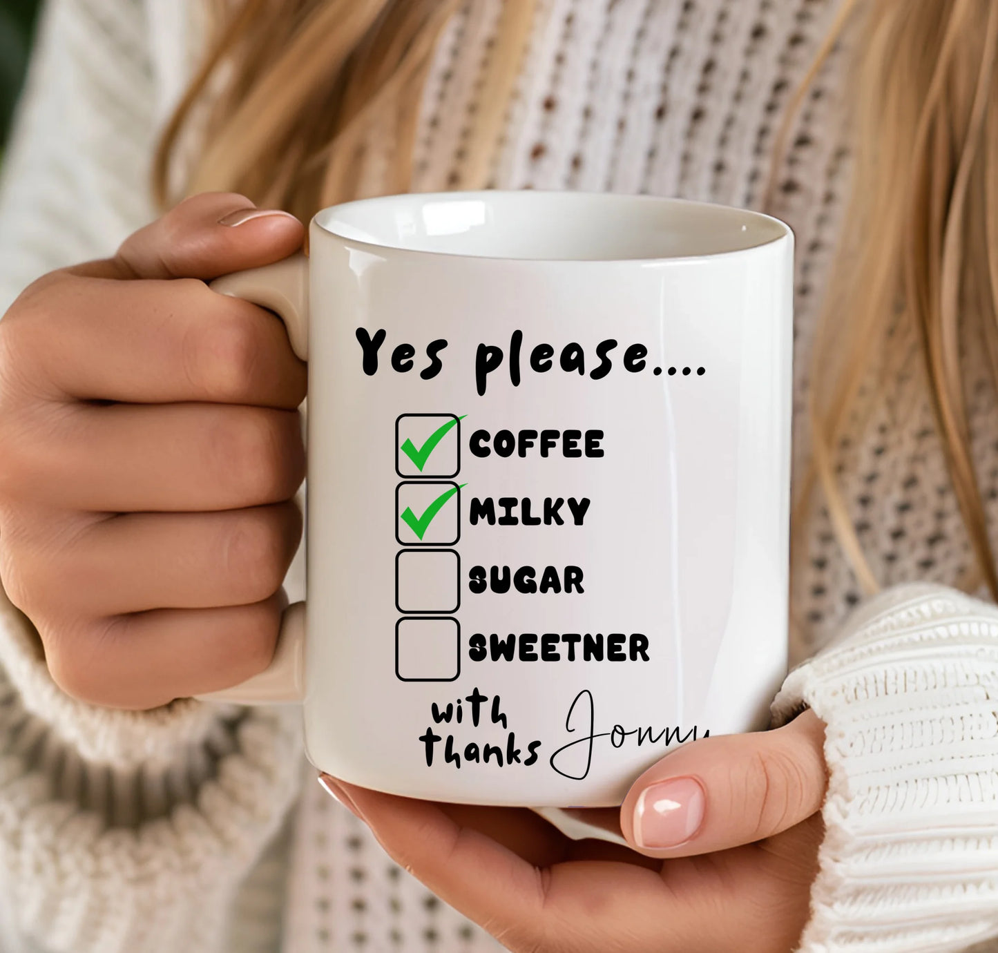 Custom drink order mug
