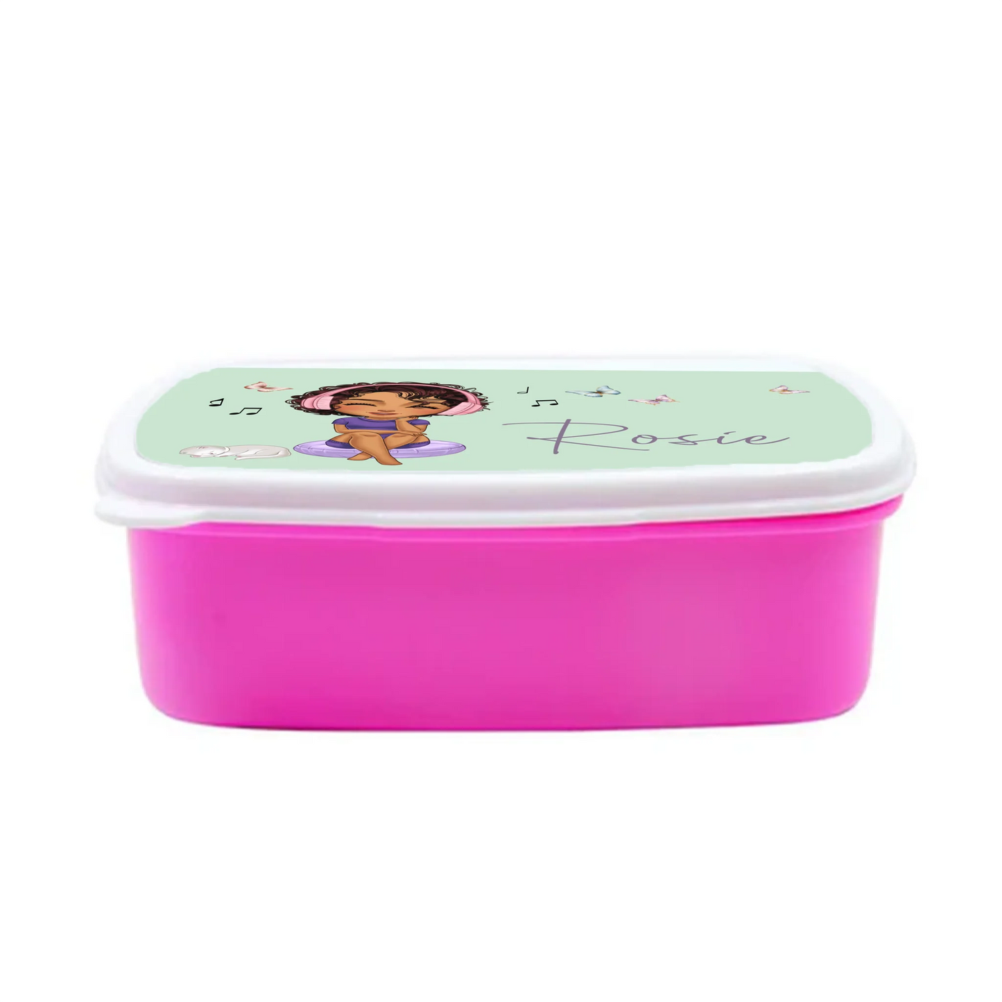Teen lunch box with custom music girl design