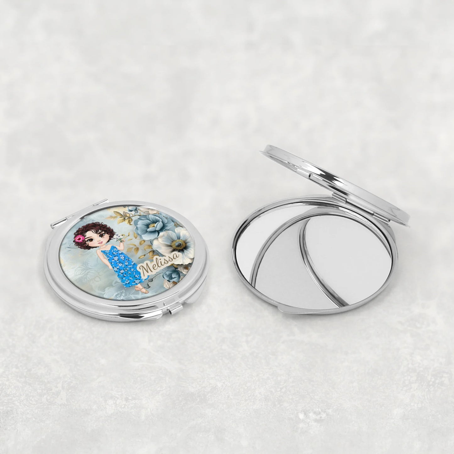 Elegant floral mirror gift for her