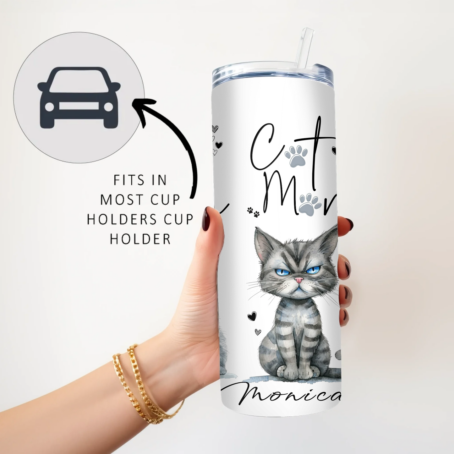 Cat aesthetic reusable bottle