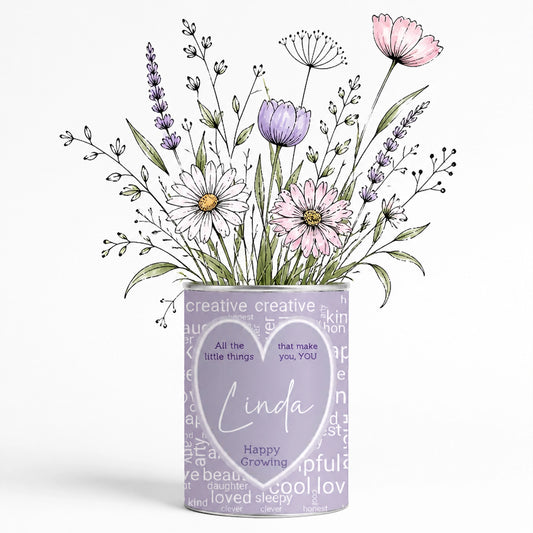 PERSONALISED GROW FLOWER TIN GIFT