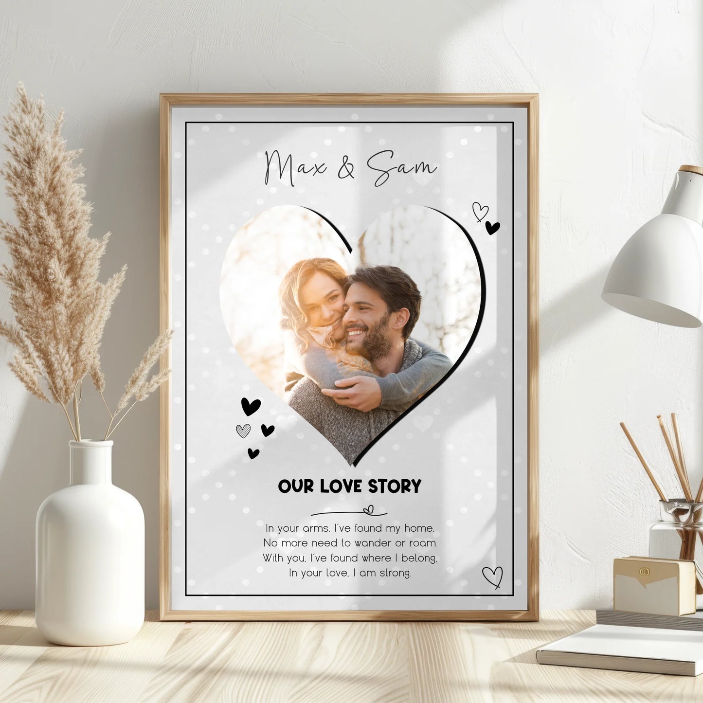 Heart-Shaped Photo Print for Anniversary Gift