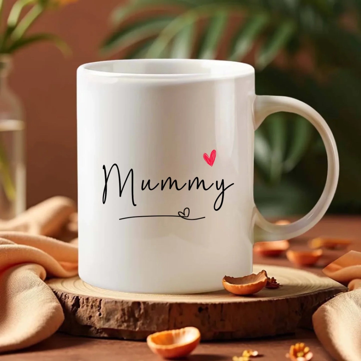 Heart and tail personalised mug for parents