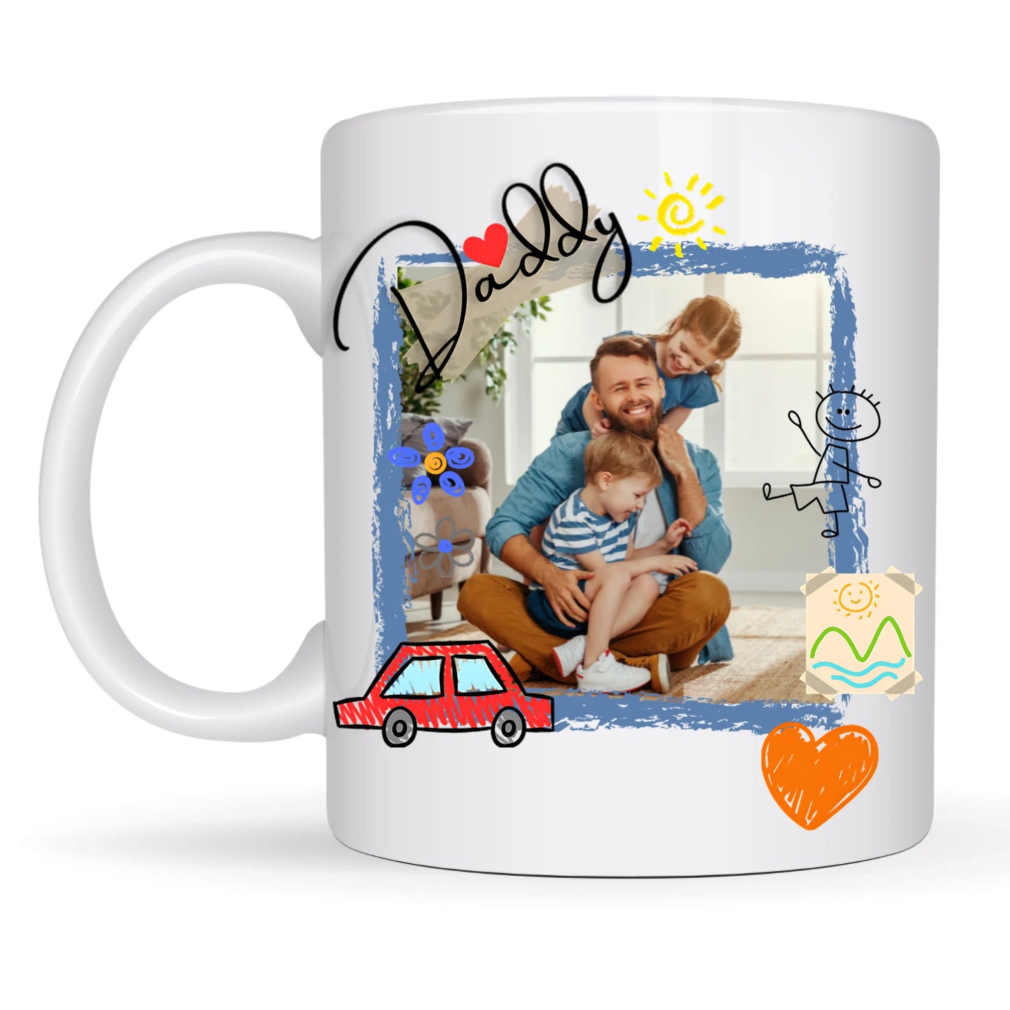 Quirky gift for dad with photo upload