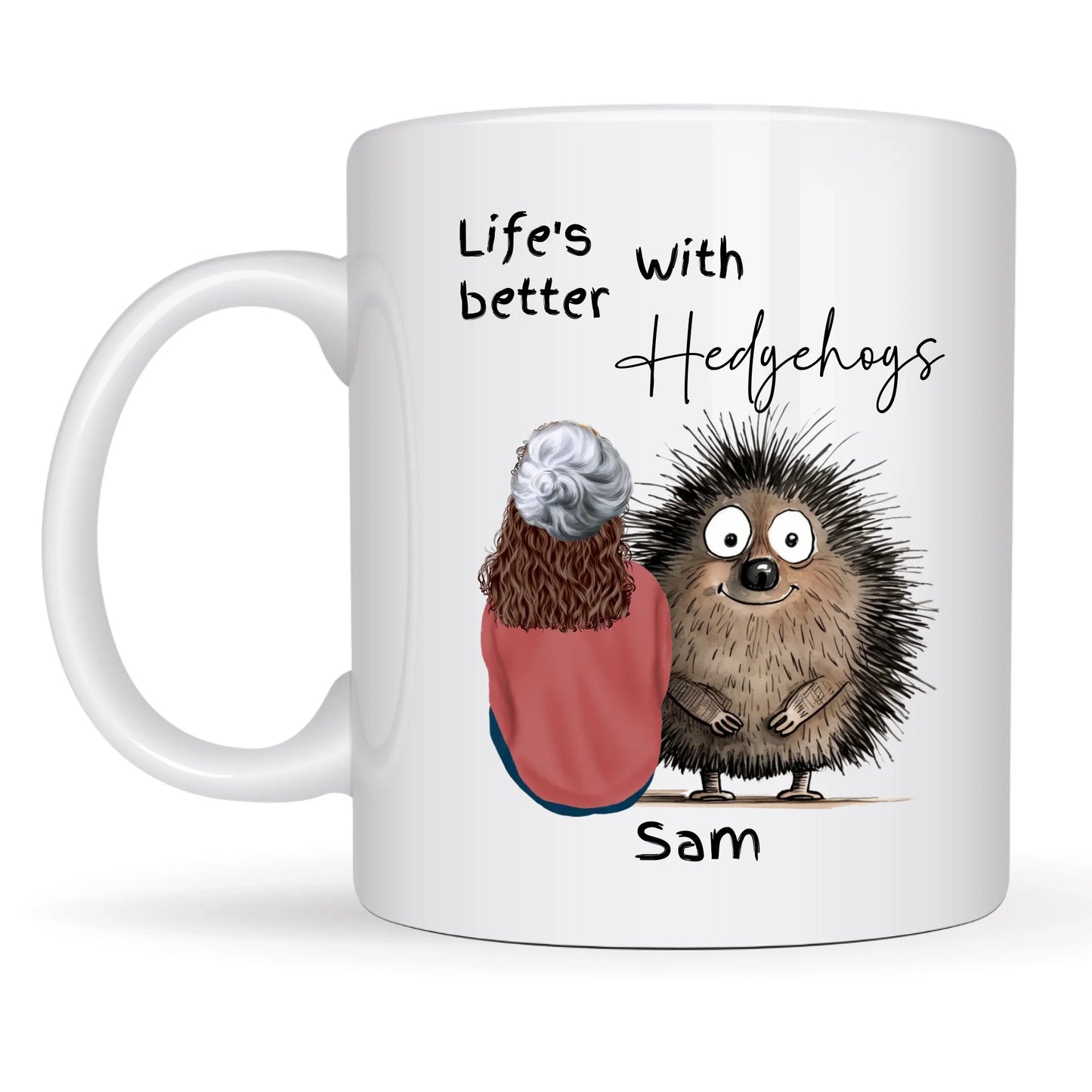 Hedgehog gifts for her or him – personalised mug