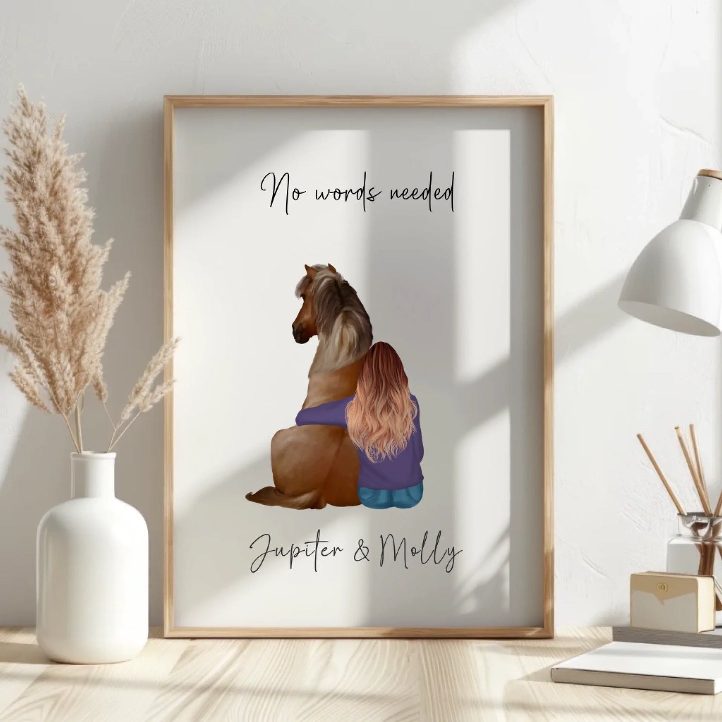 Horse gift for women – no words needed custom artwork