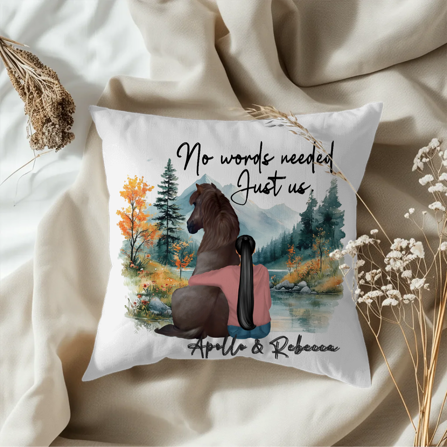 gift for horse lover cushion