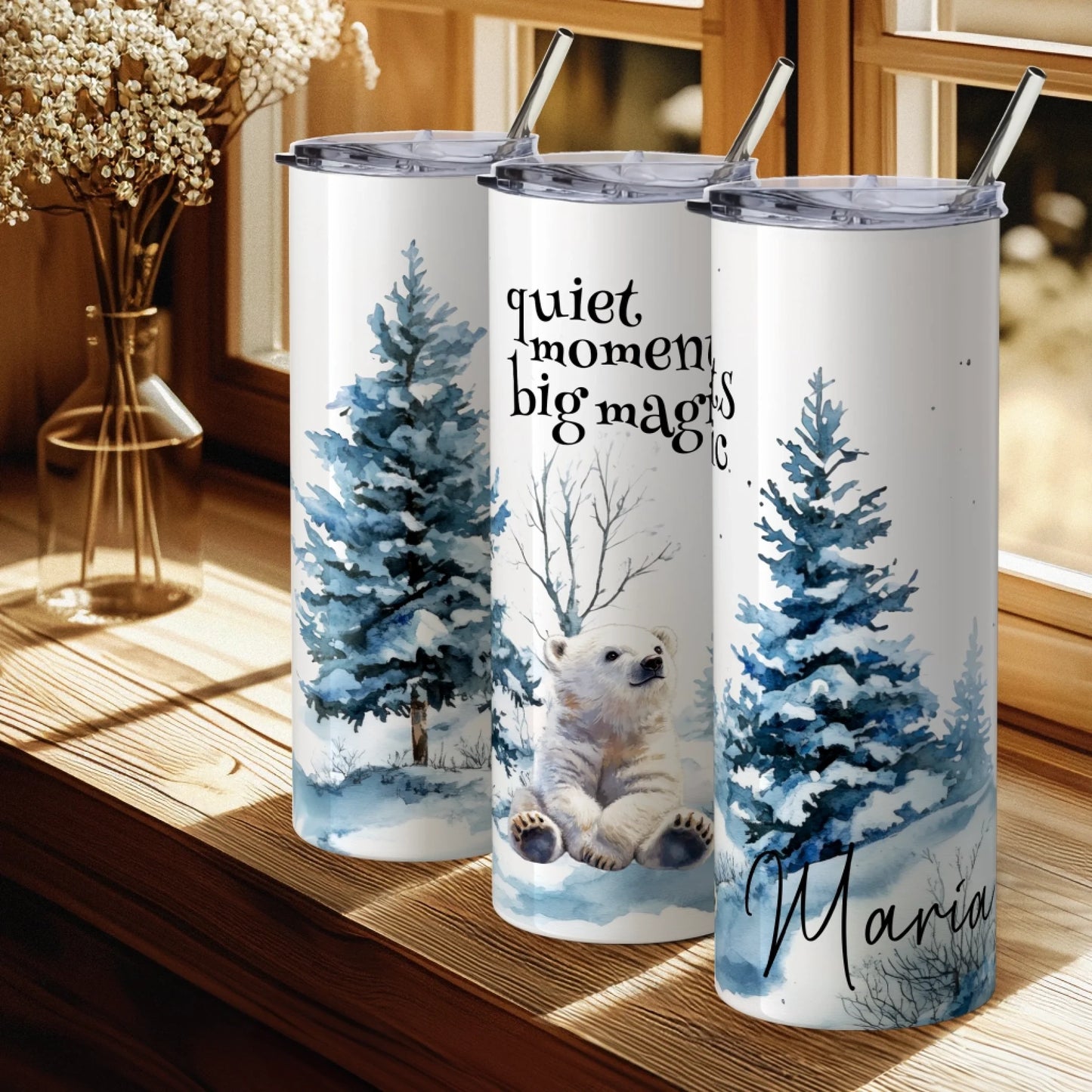Personalised insulated bottle winter gift