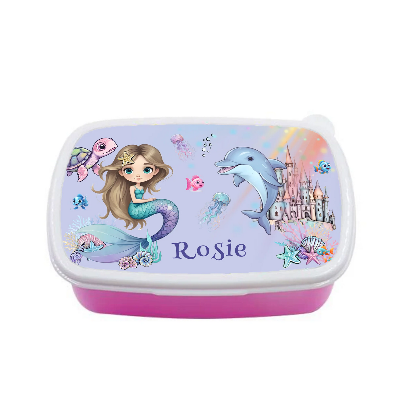 Custom kids sandwich box with mermaid design