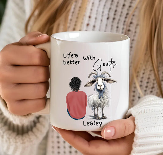 Personalised goat mug