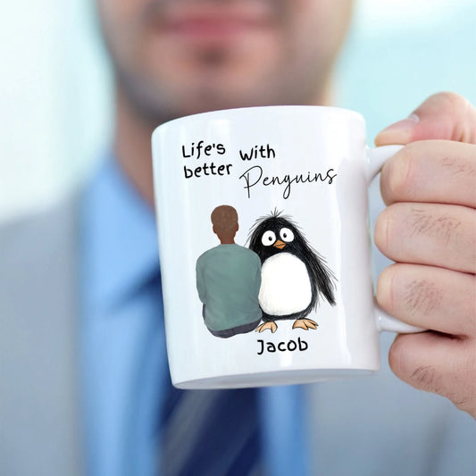 Life’s Better With Penguins mug – quirky gift idea for adults and teens