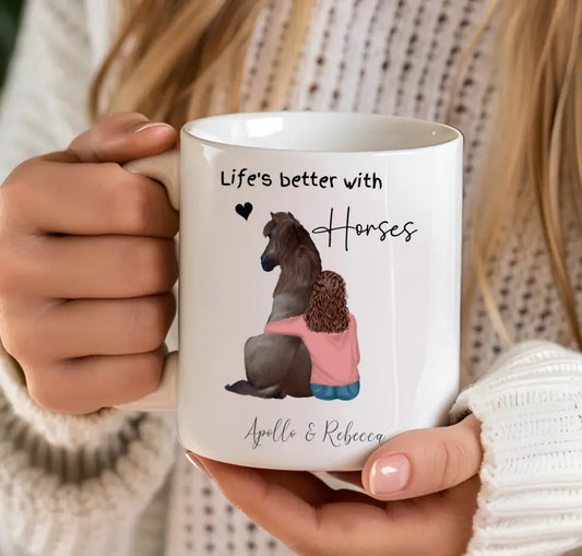 Life’s Better with Horses mug – quirky design