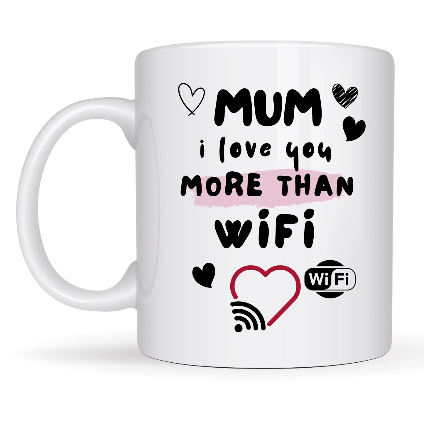 Funny mug gift for Mum with WiFi icon