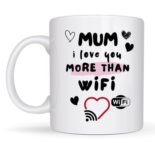 Funny mug gift for Mum with WiFi icon