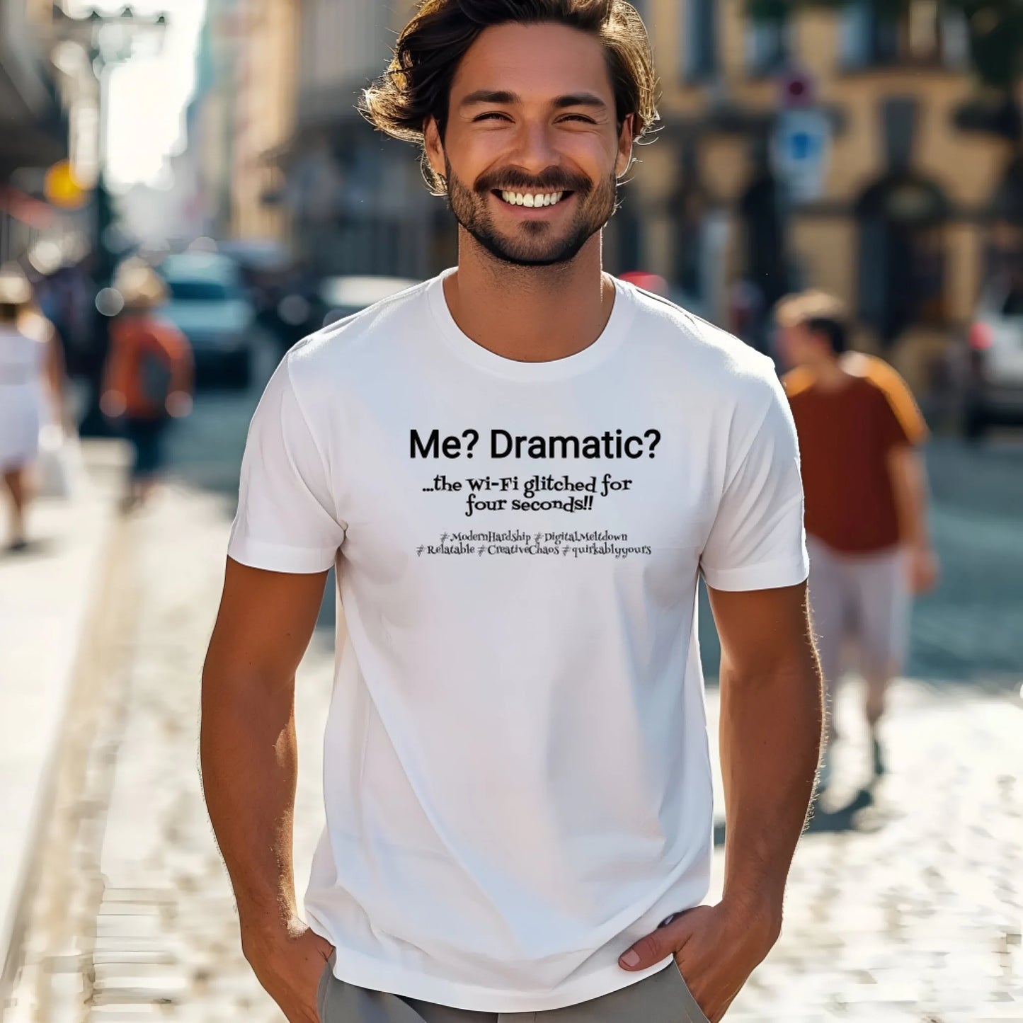 Lightweight cotton funny t-shirt for him
