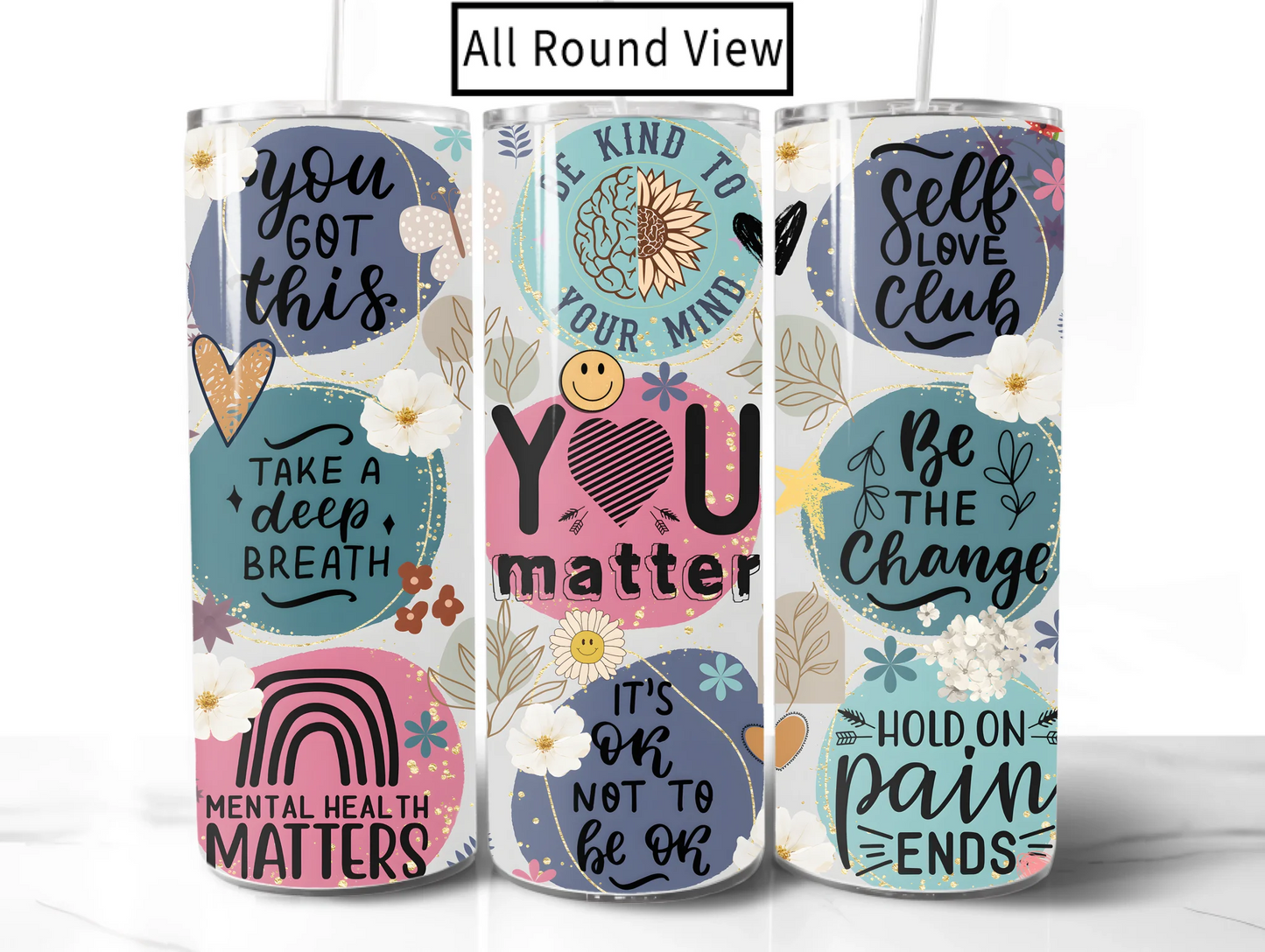 Inspirational mental health travel mug UK